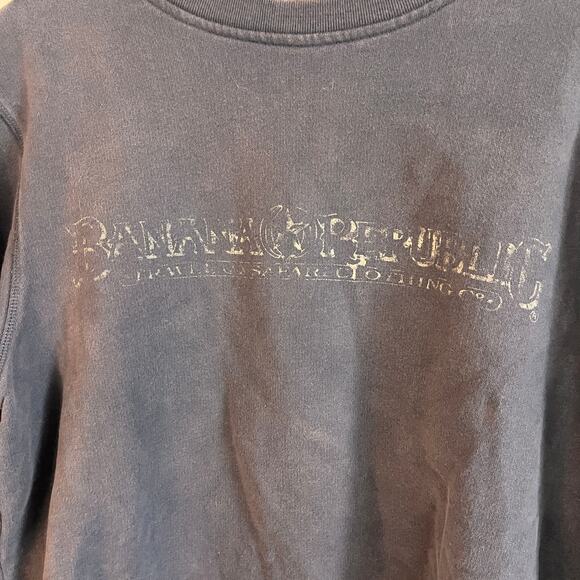 VTG 90's Banana Republic Gray Crewneck Sweatshirt Size Small - Picture 7 of 7